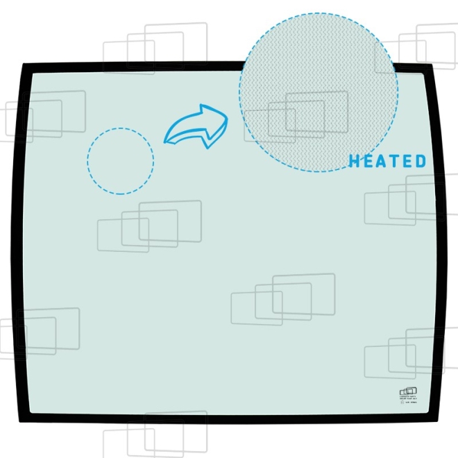 (OEM) VITRE AVANT COURBE COLLE CHAUFFANT