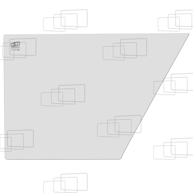 VITRE PORTE PARTIE BASSE GAUCHE/DROITE  TYPE B