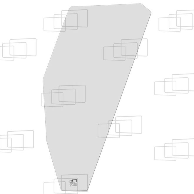 TÜRSCHEIBE LINKS VOLLSTÄNDIG GEBOGEN